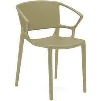infiniti set de 4 fauteuils fiorellina (sable - polypropylène)