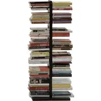 le zie di milano bibliothèque verticale zia bice (h 112 cm / noir - hêtre massif et acier)