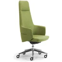 leyform fauteuil de bureau haute opera 2900 (cat. f - aluminium, acier chromé et tissu)