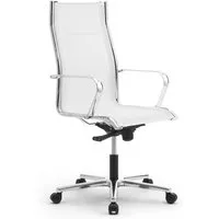 leyform fauteuil de bureau origami re 70211 (blanc - acier, aluminium et résille)