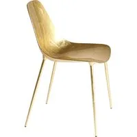 opinion ciatti set de 2 chaises mammamia non empilable (feuille d'or - aluminium et métal)