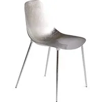 opinion ciatti set de 2 chaises mammamia non empilable (feuille d'argent - aluminium et métal)