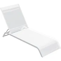 serralunga set de 2 bains de soleil lazy (blanc - aluminium verni / batyline®)