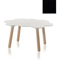 slide table basse tarta low table (noir brillant - polyuréthane et bois de hêtre)
