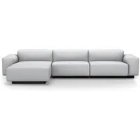 vitra canapé à trois places avec chaise longue à gauche soft modular sofa (laser re - tissu cat. f40)