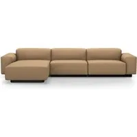 vitra canapé à trois places avec chaise longue à gauche soft modular sofa (olimpo - tissu cat. f60)