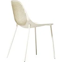 opinion ciatti set de 2 chaises mammamia punk (blanc avec rivets or 24k - métal)
