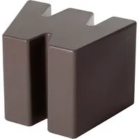 slide tabouret bas double u (chocolat / gris - polyéthylène)