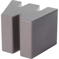 slide tabouret bas double u (gris argille - polyéthylène)