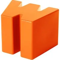 slide tabouret bas double u (orange - polyéthylène)