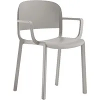 pedrali set de 4 chaises avec accoudoirs dome 265 (beige - polypropylène avec fibre de verre)
