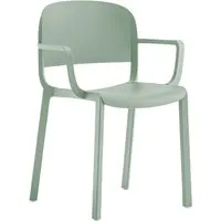 pedrali set de 4 chaises avec accoudoirs dome 265 (vert sauge - polypropylène avec fibre de verre)