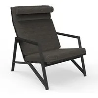 talenti fauteuil lounge d'extérieur cottage collection icon (graphite / dark grey - tissu et aluminium peint)