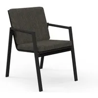 talenti set de 4 chaises avec accoudoirs d'extérieur cottage collection icon (graphite / dark grey - tissu et aluminium peint)