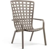 nardi fauteuil pour l'extérieur folio (gris tourterelle - polypropylène prv)