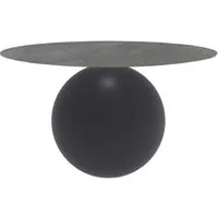 bonaldo table ronde circus ø 140 cm base gris anthracite opaque (top gris ardoise mat - métal et céramique)