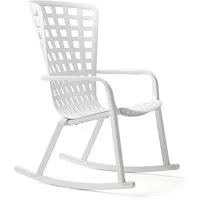 nardi fauteuil à bascule pour l'extérieur folio rocking blanc
