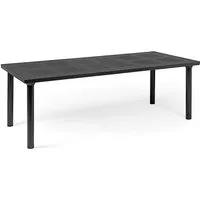 nardi table pour extérieur extensible libeccio (anthracite - plateau en dureltop / pieds en aluminium verni)