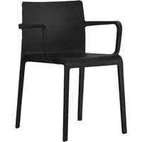 pedrali set de 4 chaises avec accoudoirs d'extérieur volt 675 (noir - polypropylène)