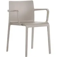 pedrali set de 4 chaises avec accoudoirs d'extérieur volt 675 (beige - polypropylène)