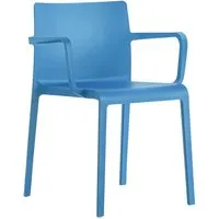 pedrali set de 4 chaises avec accoudoirs d'extérieur volt 675 (bleu - polypropylène)