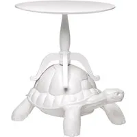 qeeboo table basse turtle carry coffee table (blanc - polyéthylène)