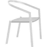 myyour fauteuil lounge pour l'extérieur push (matt white / white - aluminium et textilène)