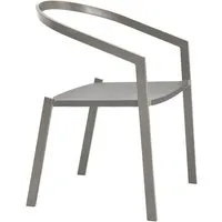 myyour fauteuil lounge pour l'extérieur push (metallic sand gray / papyrus - aluminium et textilène)