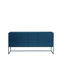 asplund kilt light 180 table d'appoint deep blue, 3 portes, 2 tiroirs