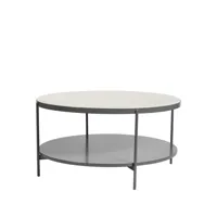smd design table basse lene gris, frêne pigmenté blanc