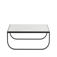asplund table basse tati high marbre blanc, char grey support