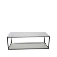 scherlin table basse 11 marbre blanc, structure laquée noir, plateau en zinc