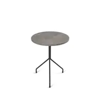 ox denmarq table d'appoint all for one marbre gris, ø50, support noir