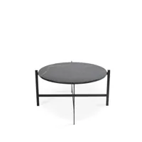 ox denmarq table basse deck marbre noir, support noir