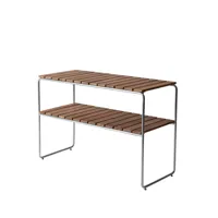grythyttan stålmöbler table d'appoint grythyttan teck-structure en acier avec galvanisation à chaud