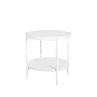 smd design table d'appoint lene blanc, bas, mdf