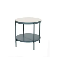 smd design table d'appoint lene gris, bas, placage de hêtre pigmenté blanc