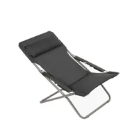 lafuma chaise longue transabed becomfort becomfort dark grey