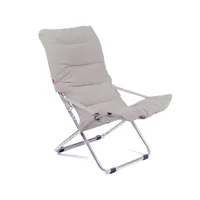 fiam chaise longue fiesta soft tissu beige-support en aluminium