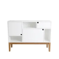 zweed armoire citti 6x3 white, structure en chêne laqué mat