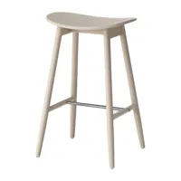 massproductions chaise de bar icha 65 cm chêne huilé blanc