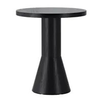 massproductions table draft ø50 cm frêne teinté noir