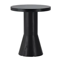 massproductions table draft ø40 cm frêne teinté noir