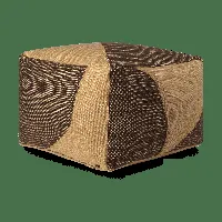 ferm living pouf forene square 60x60x40 cm tan-chocolate