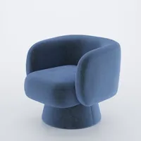 fauteuil pivotant en velours bleu marine salma