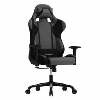 songmics chaise gamer fauteuil de bureau racing sport avec support lombaire et coussin noir, gris rcg02g  gris, noir