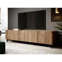 bestmobilier come - meuble tv - bois - 200 cm - style contemporain