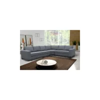 meublesline canapé d'angle 6 places lili tissu tissu gris
