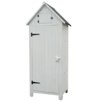 armoire cabine de rangement 0.41m² blanc - arm0805w - habrita