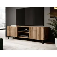 bestmobilier come - meuble tv - bois - 150 cm - style contemporain  bois
